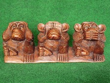 3 Affen Holz Figuren Figur