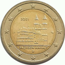 2 Euro Münze „Magdeburger Dom - Sachsen-Anhalt“ 2021  Prägung J aus Rolle