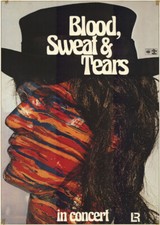 Blood, Sweat & Tears ORIGINAL A1 Konzertplakat GEROLLT 1974 Grafik G. Kieser