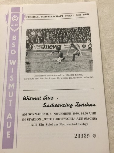 Programmheft bsg wismut aue - programmheft,