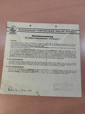 Betriebsanweisung Magdeburger Pumpenfabrik Philipp Hannach Industrie M6
