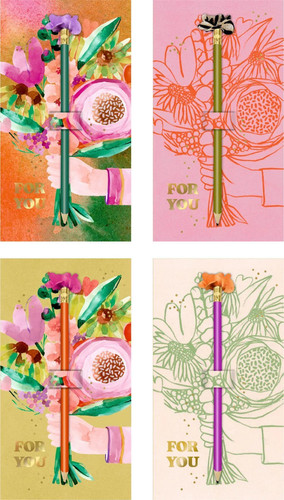 Karte mit bleistift - mit,