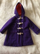 Mini Boden 3-4 Jahre dicker warmer Dufflecoat lila Jacke 3y 4y Unisex Junge Mädchen