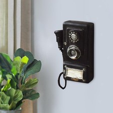 Antikes Telefon mit Wählscheibe, Vintage-Stil, Kunsthandwerk, Kunstwerk,