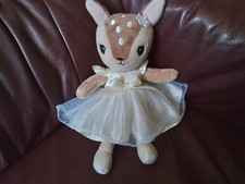H&M Stofftier / Kuscheltier  Reh Bambi Rehkidz mit Ballerina Kleid ca 25 cm Top