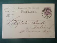 (Y203) Postkarte Justus Hahne, Hoflieferant Hannover nach Berlin 1882