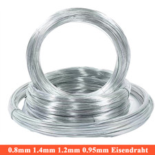 Verzinkt Eisendraht Spanndraht 0.8 0.95 1.2 1.4mm für Gartenarbeit & DIY Basteln