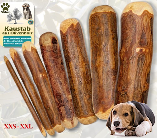 Olivenholz kaustab für hunde - olivenholz,