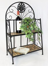 Regal Mosaik Metall 12006 2 Ablagen Bücherregal 80 cm Schmiedeeisen Badregal