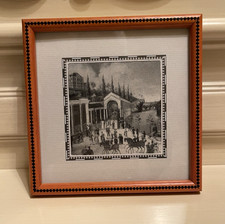 Echtholz-Bilderrahmen 14,3x14,3 cm ❤️ 7,7x7,7 cm Passepartout Braun Schwarz