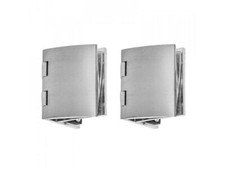 2x Glastür Scharnier 6mm 8mm Türbeschlag Türband Holz Glas Vitrine Edelstahl