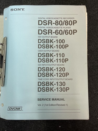 Sony dsr 80p 60p - dsr-80p, dsr-60p