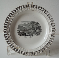 Villeroy & Boch Teller NAGO/ TYROL Umdruck, Pressmarke: METTLACH, V & B um  1840