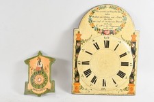 C25O29- 2x Uhrmacher Ersatzteile Holz Zifferblatt Schilduhr Schwarzwald