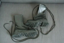 Lady Schuhe 14-Loch Boots Schnürschuhe Gothicschuhe Stiefel Schwarz 5 -38 eu