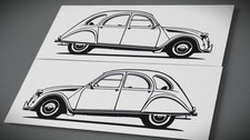 Citroen 2CV Aufkleber Sticker