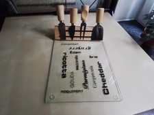 Schneidebrett aus Glas mit Magnetmesser-Halter - Rominox - gebraucht - neuwertig