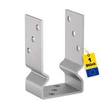 U Pfostenträger aufschrauben - Pfostenhalter- Pfostenanker, Stützenfuß mit Sicke