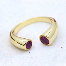 Damen Natürliche Rubin Offen