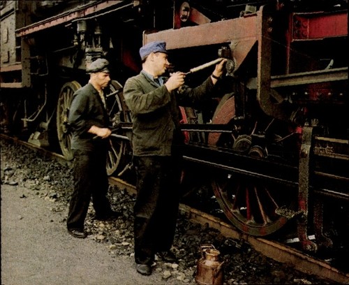 Sammelbild dampflokomotive - sammelbild,