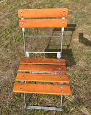 Biergartenstuhl Gartenstuhl Stuhl Esche Ocker Klappstuhl neubelattet 1 Stück