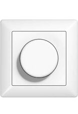 EBROM® Komplettset LED Drehdimmer 1001 + Jung Rahmen AS581WW und Dimmerscheibe A