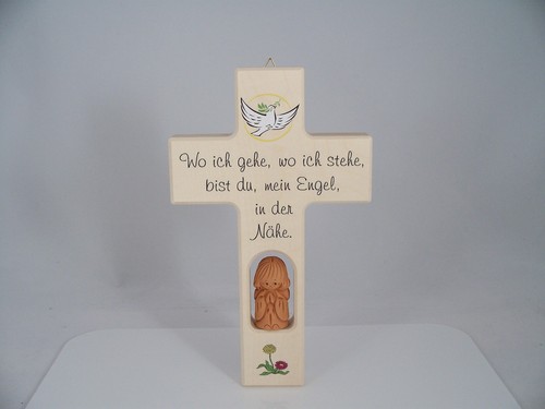Kinder Holz Kreuz mit Ton