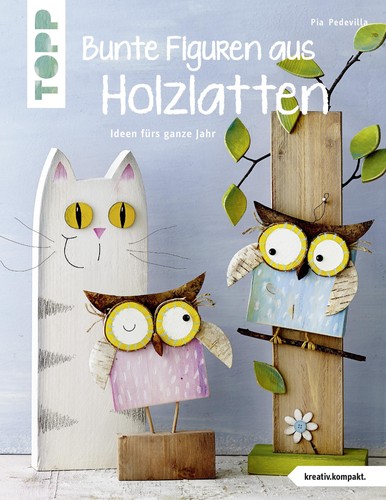 Bunte figuren aus holzlatten - bunte,