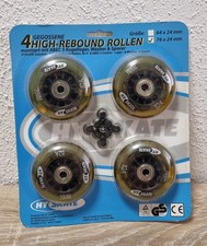 HY SKATE Inline Skate Rollen 4 Stück Super-High-Rebound 82A 76/24mm