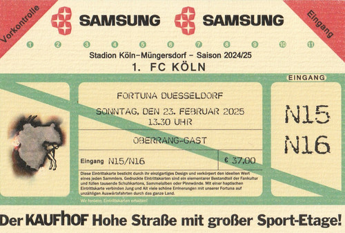 Ticket köln fortuna - ticket,
