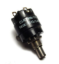 Colvern Potentiometer mit Schalter, CLR 1908/11S, 5K Ohm lin, LAW.B, NOS 