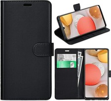 Für Samsung Galaxy A42 5G Etui Leder Geldbörse Buch Flip Folio Ständer Ansicht Cover 