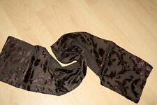 Schal Ausbrennersamt Rosen Ranken Braun Viscose  ca. 22 x 132 Neu!*