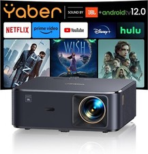 YABER K2s Beamer 4K Android TV JBL Dolby Audio NFC Autofokus Trapezkorrektur NEU