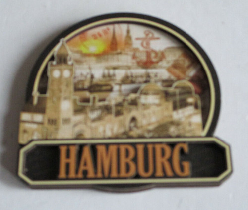 Hamburg hafen 3d magnet - hamburg, "