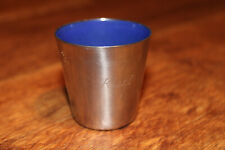 schnapsbecher edelstahl gravur graviert kurt emaille blau emailliert