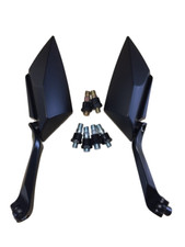 Rückspiegel Schwarz Alu Legierung Paar Universal 8/10mm für Motorräder/Roller