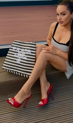 High heels rot kroko - heels,