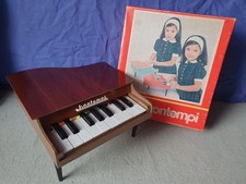 Bontempi Kinder-Piano Mahagoni Holzflügel Klavier PD 17 mit 15 Tasten in OVP