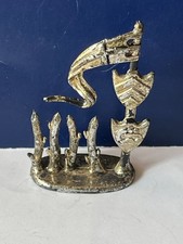 Ritter-Turnierset Fahne Wappen silber BRITAINS Nachahmung ca 1960/70er Jahre