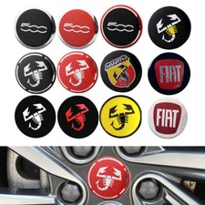 4x 56MM Für FIAT ABARTH 500 Emblem Radkappen Nabendeckel Aufkleber Stickers Auto