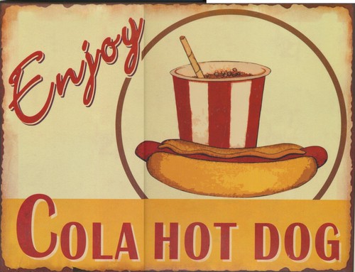 Blechschild enjoy cola hot - blechschild,