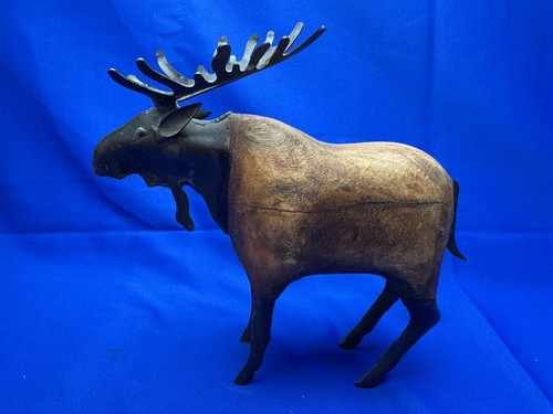 Elch figur holz metall - figur,