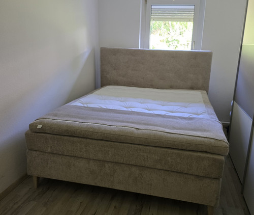 Beiges boxspringbett 180x200 - boxspringbett,