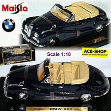 BMW 502 Baur-Cabriolet 1954-61 Barockengel midnight blue blau 1:18 Maisto 50241