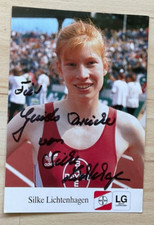 Silke Lichtenhagen original signierte Autogrammkarte Leichtathletik Sprint
