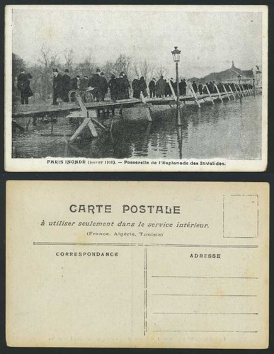 Paris hochwasser 1910 alte - paris,
