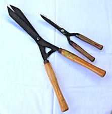 2 alte Freunde  Hand Heckenschere Gartenschere 63cm und 38cm Schere