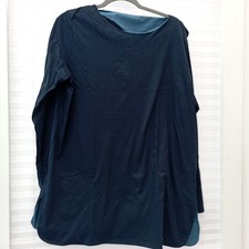 Damen Tunika dunkel-blau mit hell-blau abgesetzt  Größe 46