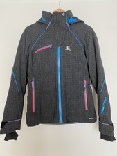 SALOMON Skijacke Gr. XS anthrazit dunkelgrau Ski Jacke Damen Mädchen neuwertig